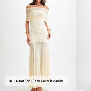 Meshki caspian dress in ivory